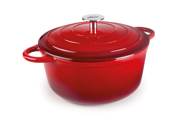 Cocotte Red de hierro fundido esmaltado Lacor 20 Cm